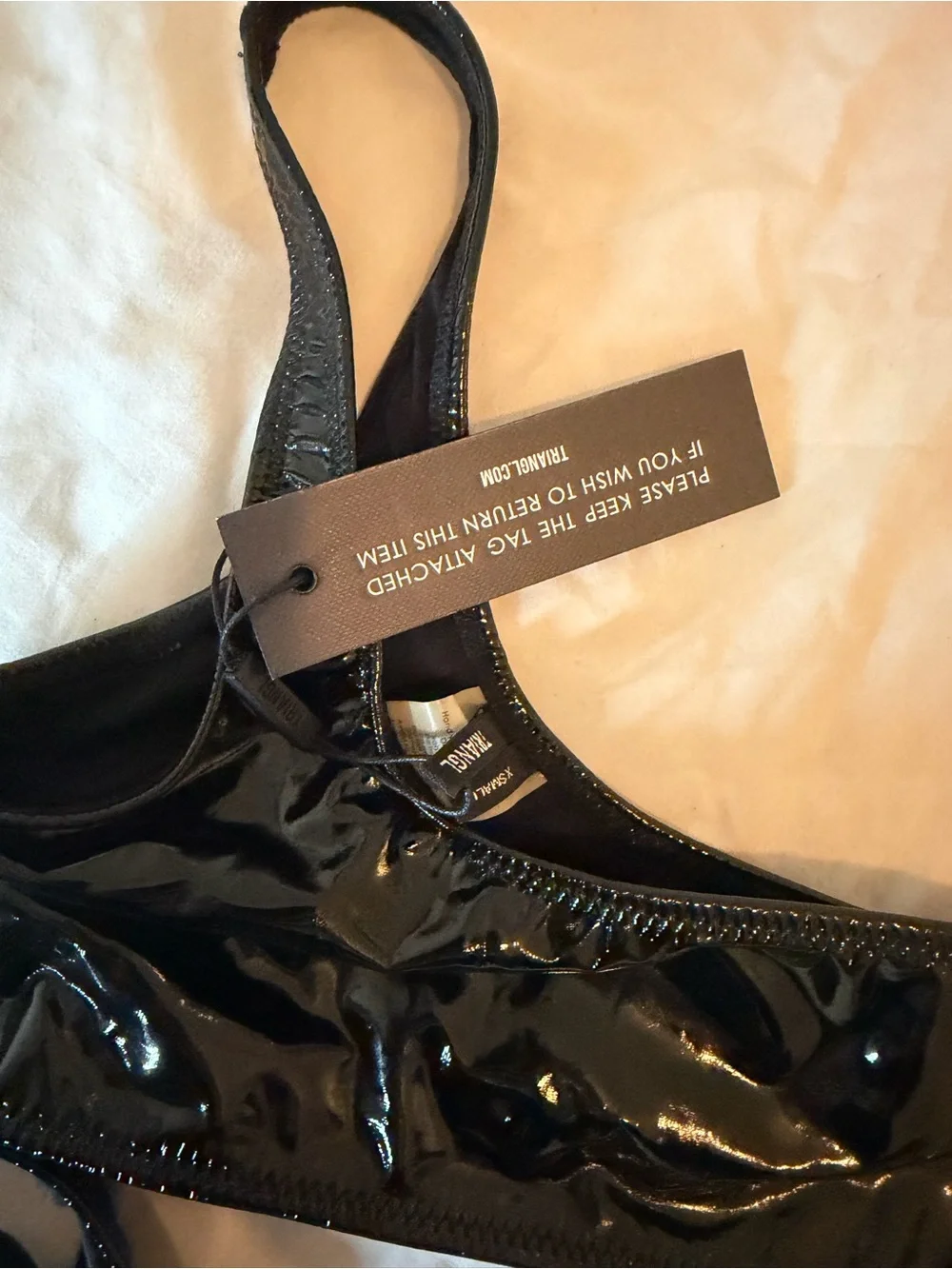 triangl swimwear Black Bikini Set with Cap